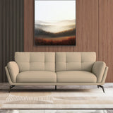 Volly Leatherette Sofa Set - Luxe Maple - Luxe Maple