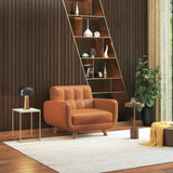 Wave Leatherette Sofa Set - Luxe Maple - Luxe Maple