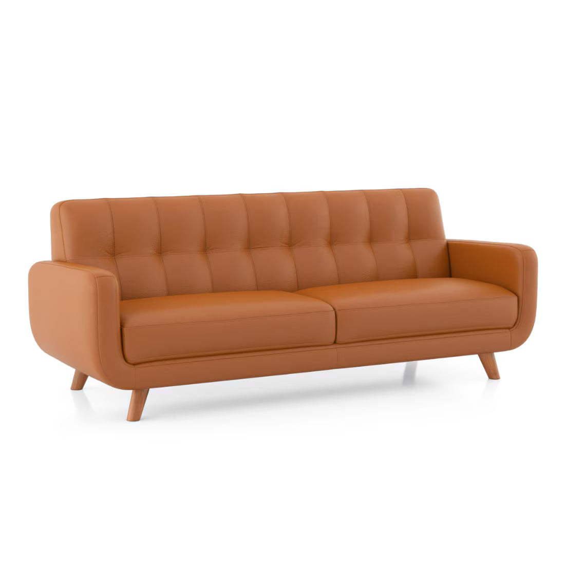 Wave Leatherette Sofa Set - Luxe Maple - Luxe Maple