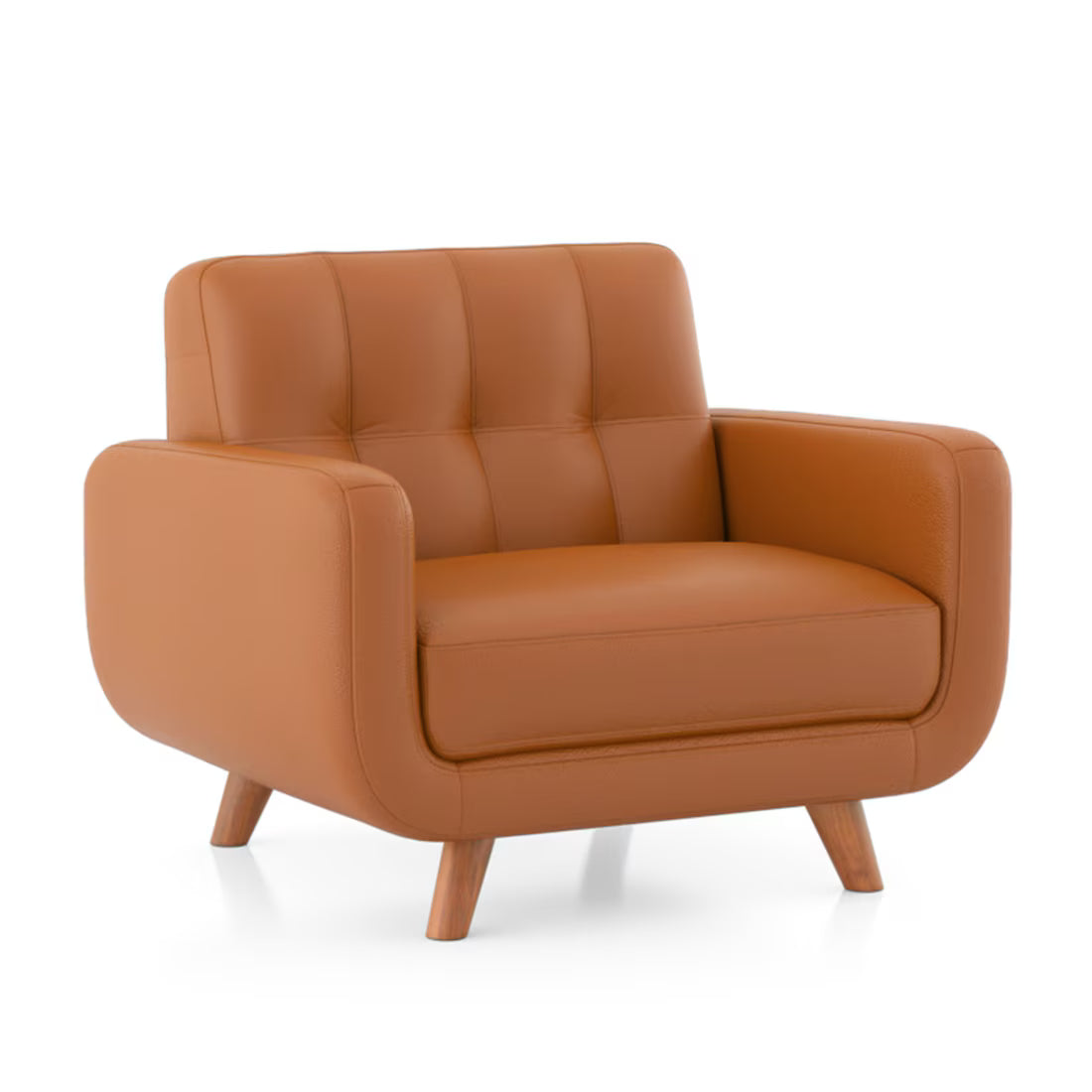 Wave Leatherette Sofa Set - Luxe Maple - Luxe Maple