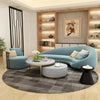 Grande Premium Upholstered Curved Sofa - Luxe Maple