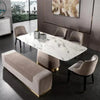 Zig Zag Luxury Dinning Table Set In Stainless Steel 304 - Luxe Maple