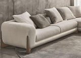 Aahed Premium Sectional Sofa in Brooklyn Fabric - Luxe Maple