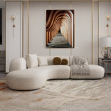 Buccky Luxury Sectional Sofa in Brooklyn Fabric - Luxe Maple