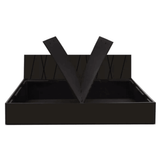 Axis Wooden Bed with Storage in Brown Matte Finish - Luxe Maple