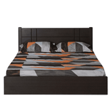 Cleopatra Bed with Storage in Brown Finish - Luxe Maple