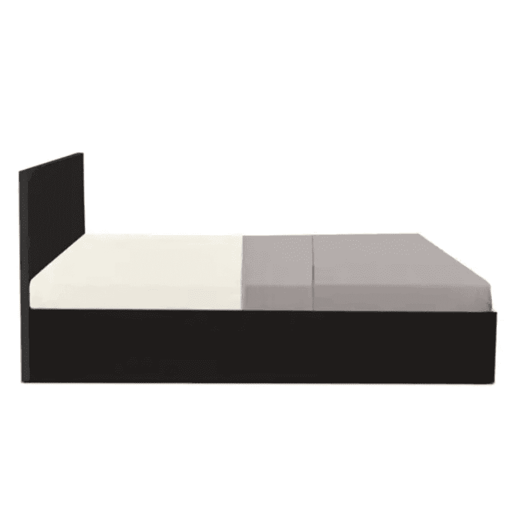 Axis Wooden Bed with Storage in Brown Matte Finish - Luxe Maple