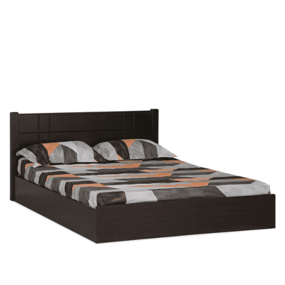 Cleopatra Bed with Storage in Brown Finish - Luxe Maple