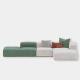 Monaco Luxury Sectional Sofa in Suede - Luxe Maple