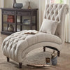Curving Q Suede Lounger in Beige Color - Luxe Maple