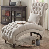 Curving Q Suede Lounger in Beige Color - Luxe Maple