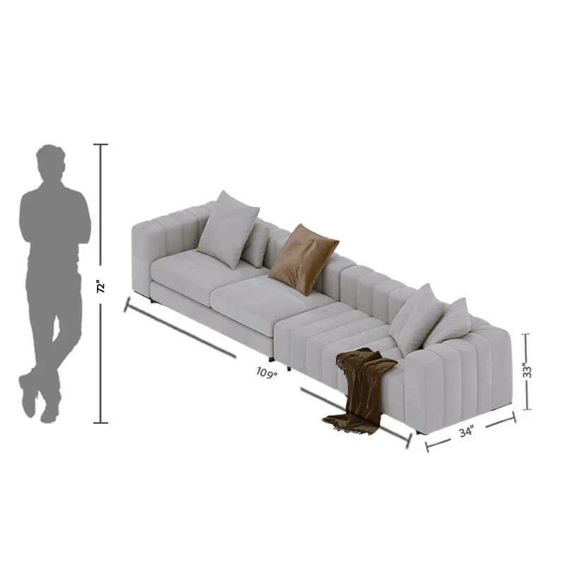 Oscar Premium 4 Seater Ultra Modern Sofa Set - Luxe Maple