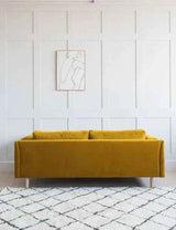 Eva Luxury Mid-Century Sofa In Suede