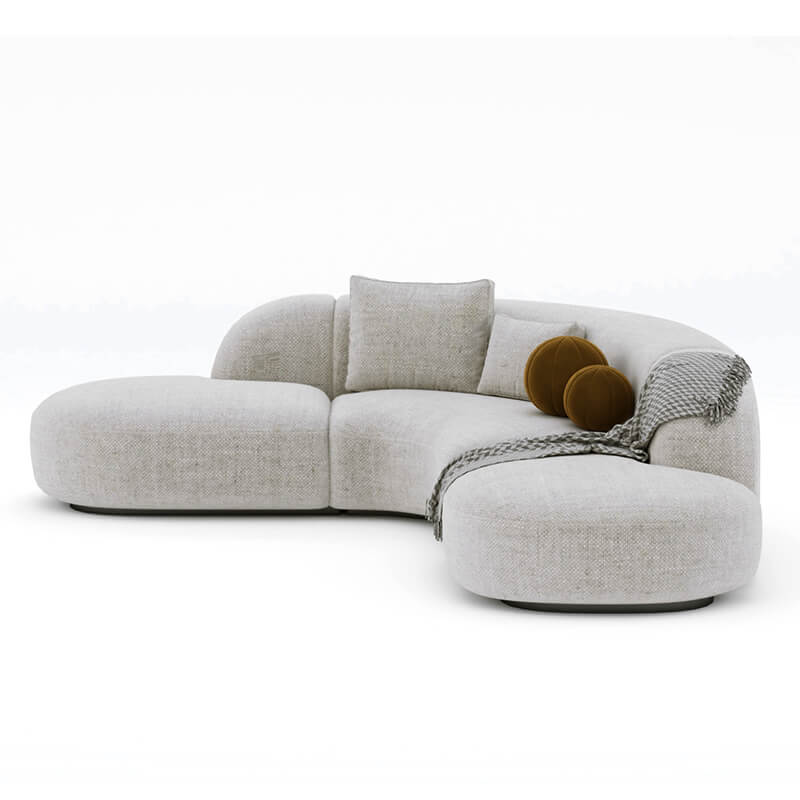 Buccky Luxury Sectional Sofa in Brooklyn Fabric - Luxe Maple