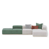 Monaco Luxury Sectional Sofa in Suede - Luxe Maple