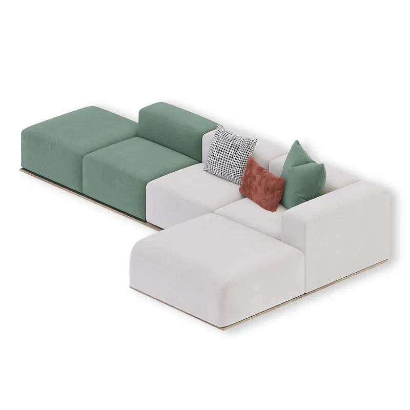Monaco Luxury Sectional Sofa in Suede - Luxe Maple