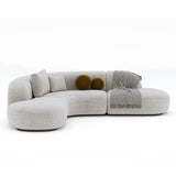 Buccky Luxury Sectional Sofa in Brooklyn Fabric - Luxe Maple