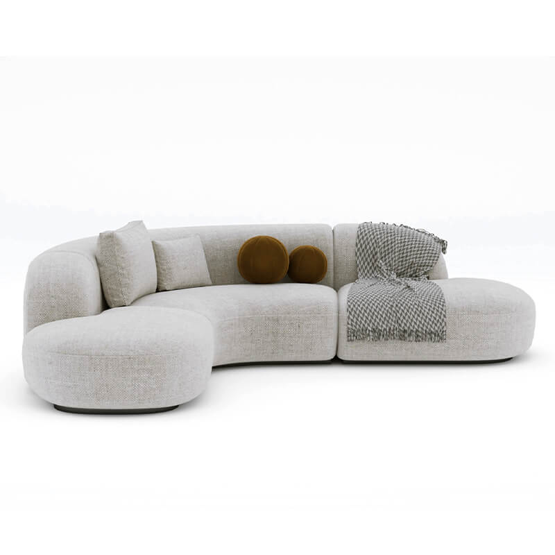 Buccky Luxury Sectional Sofa in Brooklyn Fabric - Luxe Maple
