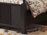 Hercules Solid Wood Antique Poster Bed in Black | Premium Bed - Luxe Maple
