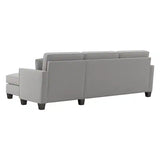 Celio Modern Suede Sectional Sofa - Luxe Maple