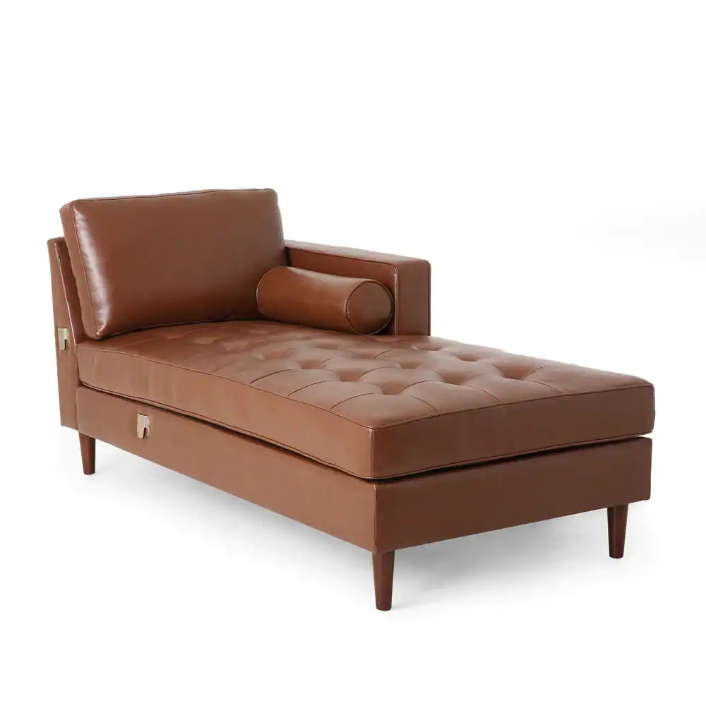 Depy Sectional Sofa Set in PU Leatherette - Luxe Maple