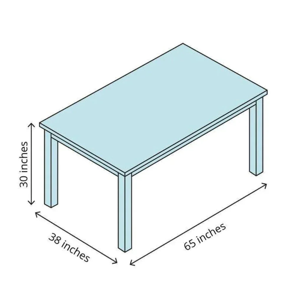 Mozo Luxury 4 Seater Dining Table in Beige - Luxe Maple