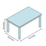 Mozo Luxury 4 Seater Dining Table in Beige - Luxe Maple