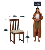Tipsy 6 Seater Dining Table in Wenge Color (Sheesham Wood) - Luxe Maple
