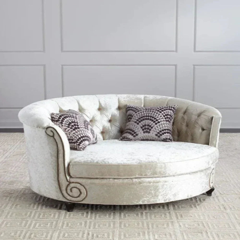 Cosmo Chair Embossing Fleece Upholstered Accent Sofa Chair - Luxe Maple