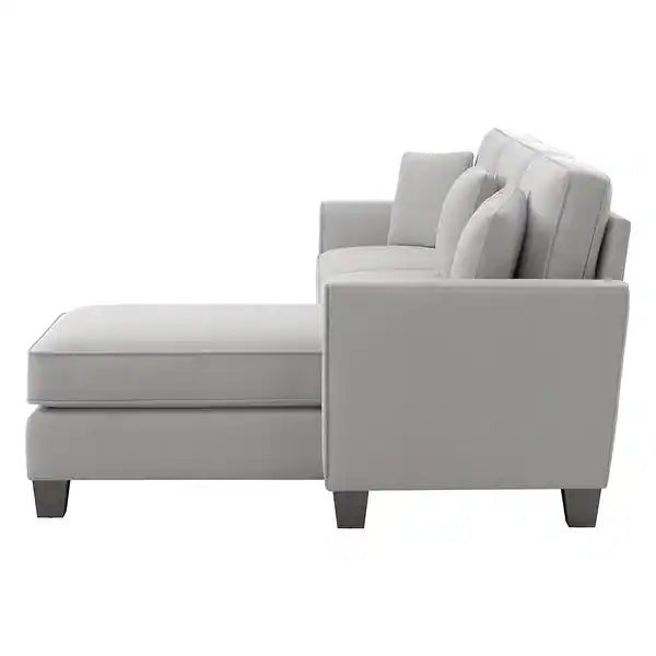 Celio Modern Suede Sectional Sofa - Luxe Maple