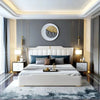 Superb Luxury Upholstered Bed In Leatherette - Luxe Maple