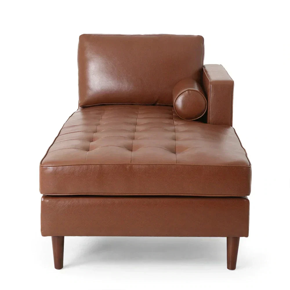 Depy Sectional Sofa Set in PU Leatherette - Luxe Maple
