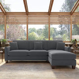 Celio Modern Suede Sectional Sofa - Luxe Maple