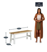 Smarty 6 Seater Dining Table in White Color - Luxe Maple