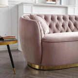 Rolex Chesterfield Suede Tufted Sofa Set