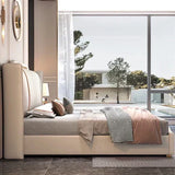 Alexa Luxury Upholstered Bed in Leatherette | Luxury Bed - Luxe Maple