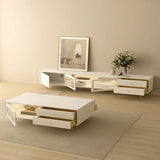 Pacific Luxury TV Unit in White - Luxe Maple