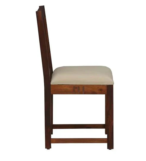 Tipsy 6 Seater Dining Table in Wenge Color (Sheesham Wood) - Luxe Maple