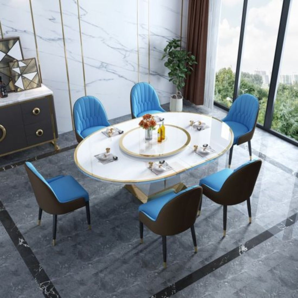 Practo Luxury 6 Seater Dining Table - Luxe Maple
