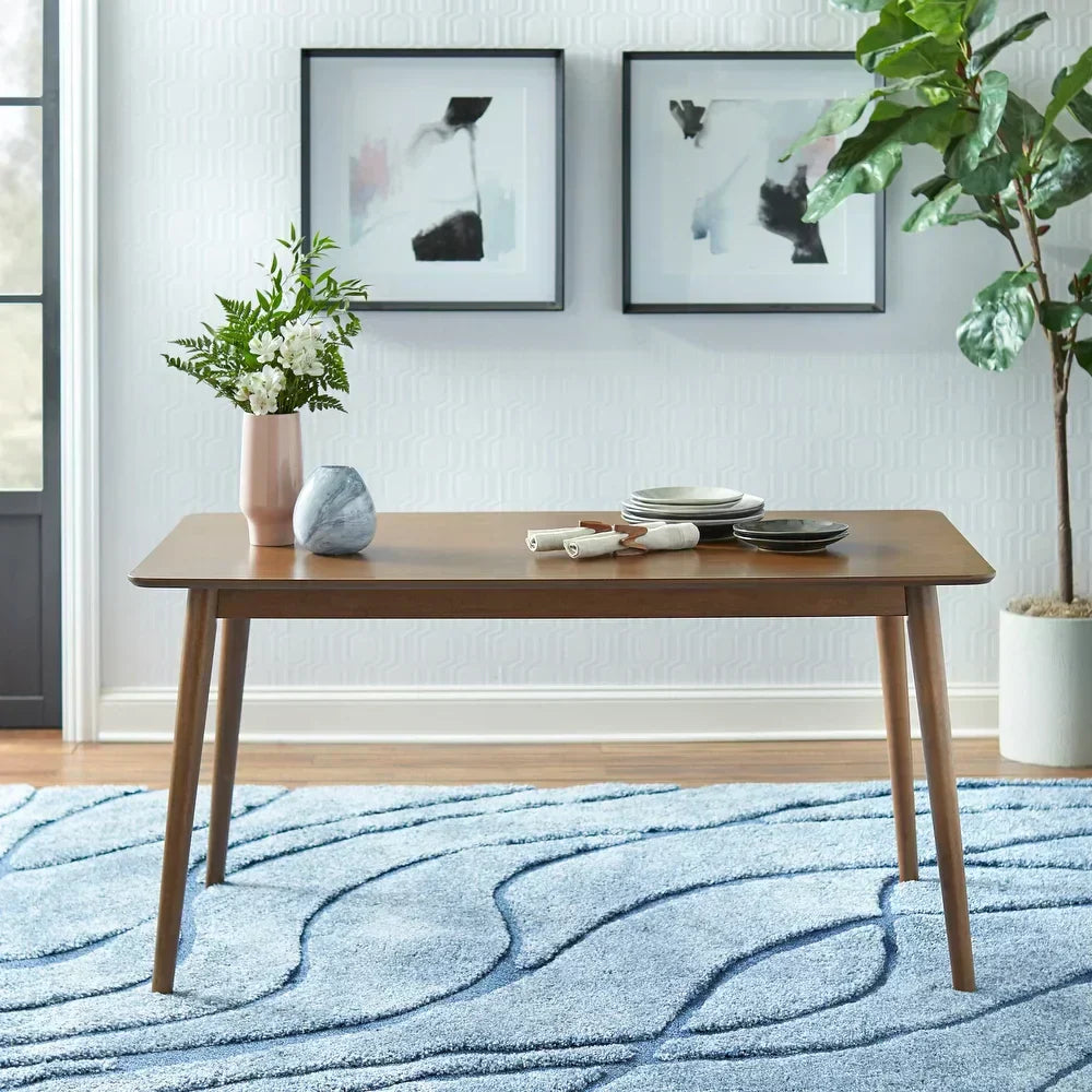 Ivory 6 Seater Dining Table in Grey - Luxe Maple