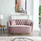 Rolex Chesterfield Suede Tufted Sofa Set