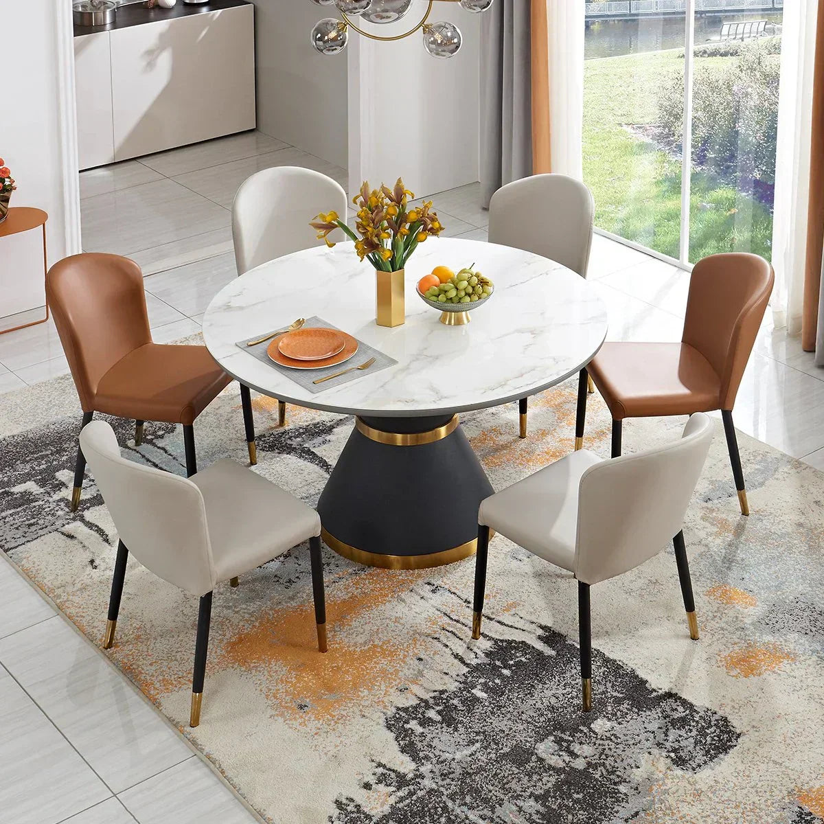 Umrao Luxury 6 Seater Dining Table - Luxe Maple