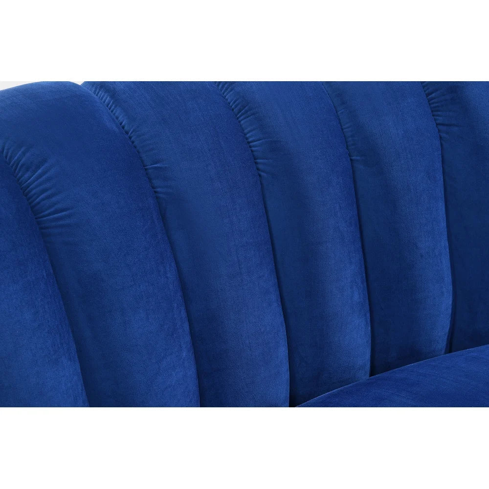Mexican Round Modern Suede Sectional Sofa - Luxe Maple