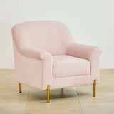 Inox Kings-well Barrel Accent Chair in Pink - Luxe Maple