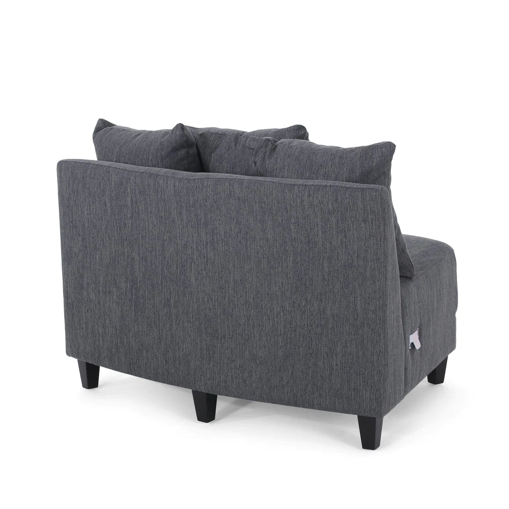 Rolex Round Modern Molfino Sectional Sofa - Luxe Maple