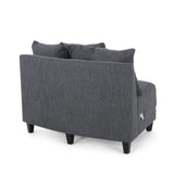 Rolex Round Modern Molfino Sectional Sofa - Luxe Maple