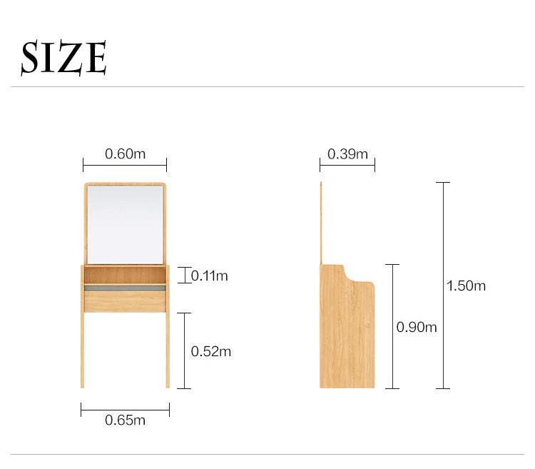 Practo Dressing Table In Plywood Mica - Luxe Maple