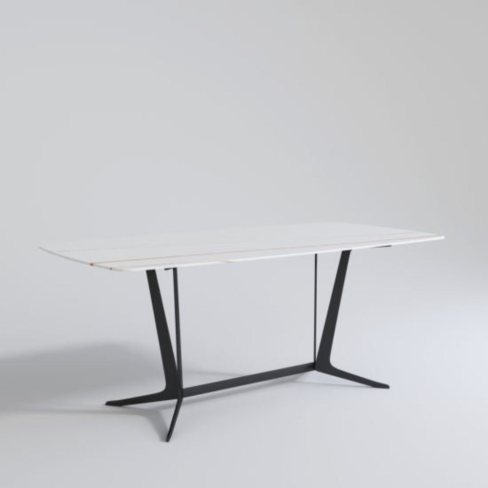 Lexus Luxury 6 Seater Dining Table in Blue - Luxe Maple