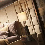 Jack & Hill Premium Upholstered Bed With Side Tables in Suede - Luxe Maple