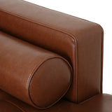 Depy Sectional Sofa Set in PU Leatherette - Luxe Maple